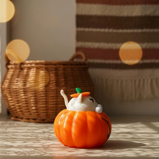 Cute Halloween Pumpkin Cat Fidget Clicker Toy